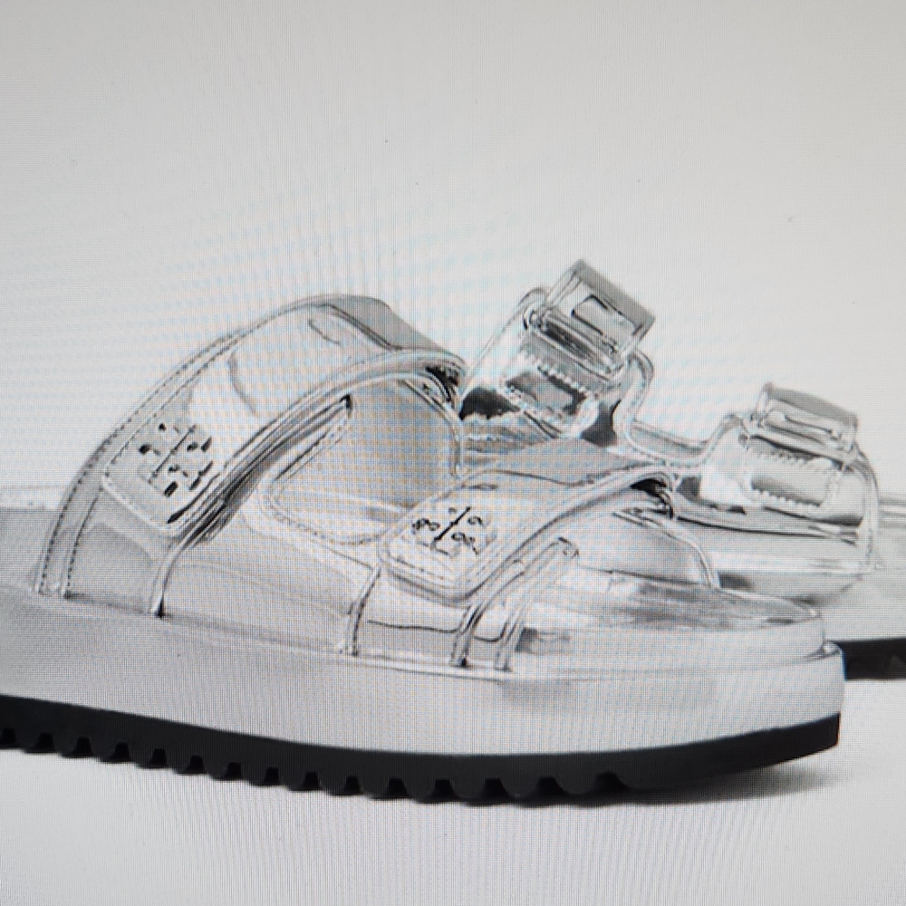Tory Burch Silver Chunky Sandals